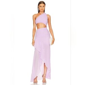 x REVOLVE Britney Gown in Lilac Michael Costello NWT